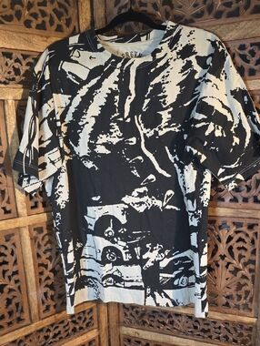 FRGVN Faith Based Streetwear Men's Black & Beige Graphic Tee
